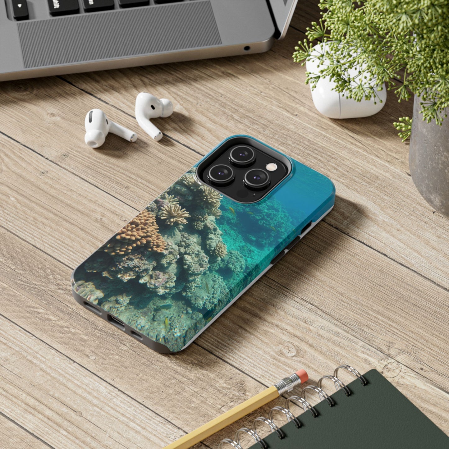 Coral Reef Tough Phone Case - Ocean Vibes Protection for Adventure Lovers