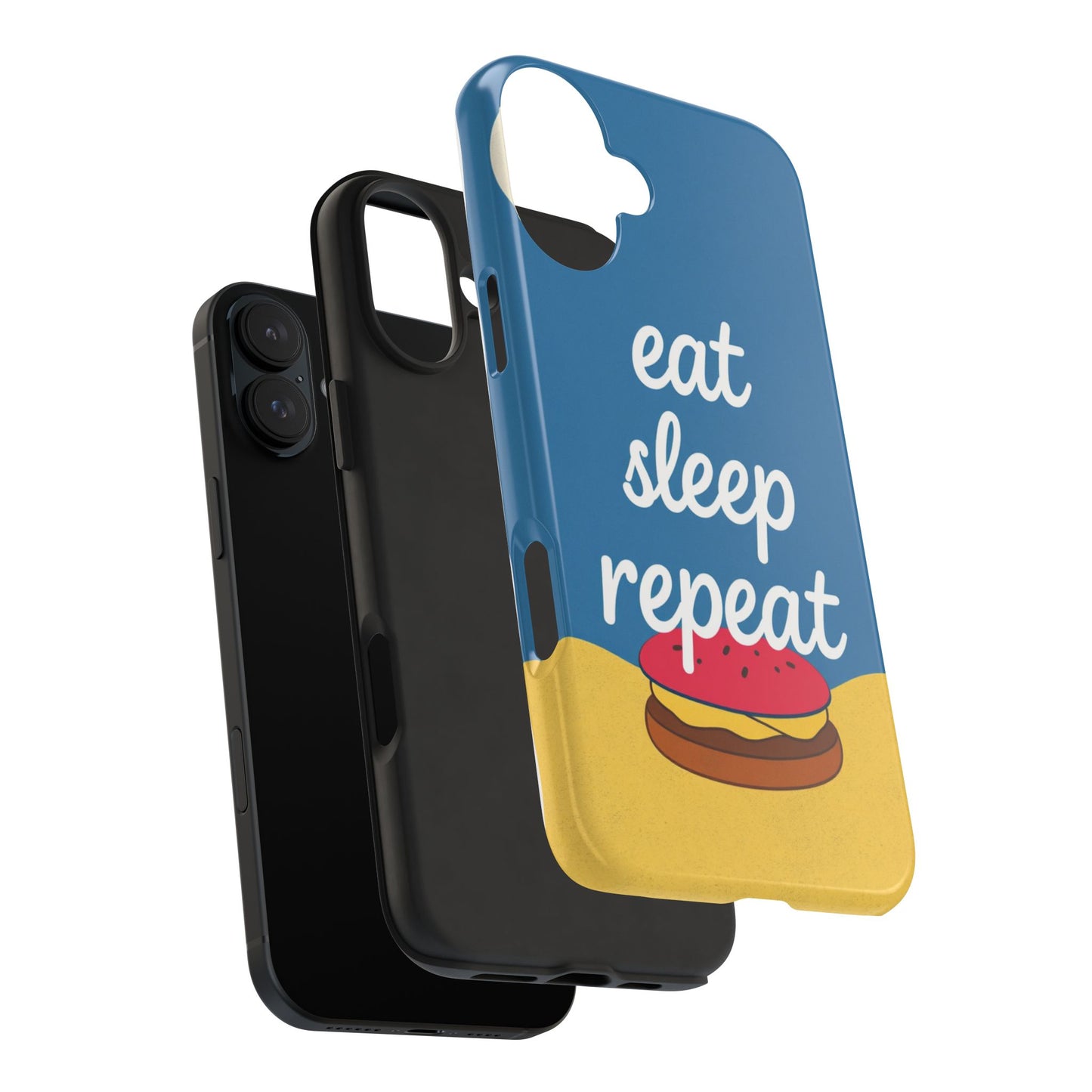Eat, Sleep, Repeat Phone Case – Fun & Durable Tough Phone Cases for Food Lovers