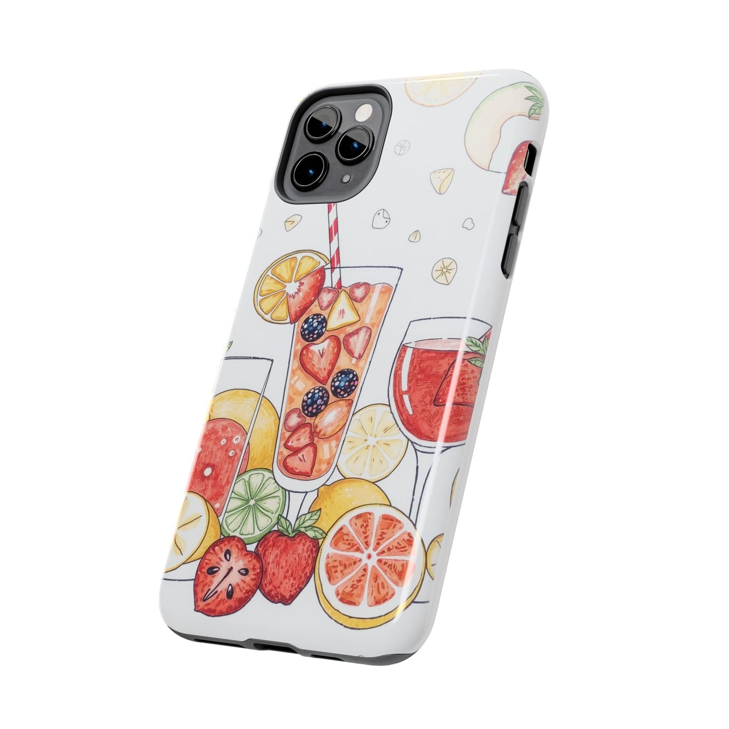 Colorful Fruit Cocktail Tough Phone Case - Perfect for Summer Vibes