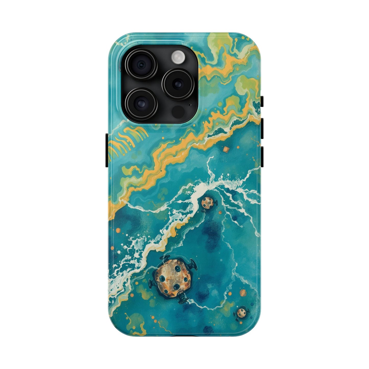 Ocean Wave Tough Phone Case – Durable Protection with Abstract Art Design