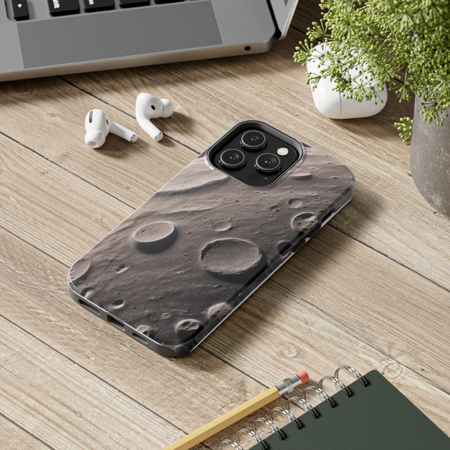 Celestial Moon Surface Tough Phone Case | Durable Space-Themed Design - for iPhone