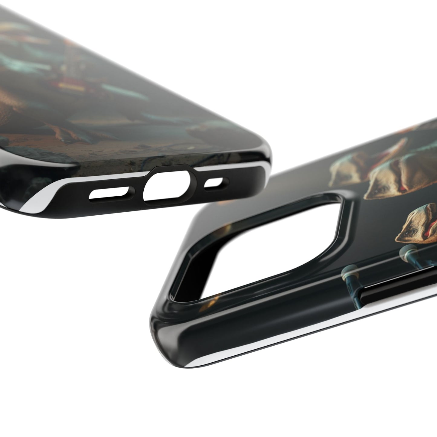 Rockin' Dinosaur Tough Phone Cases - Perfect for Music Lovers and Kids!