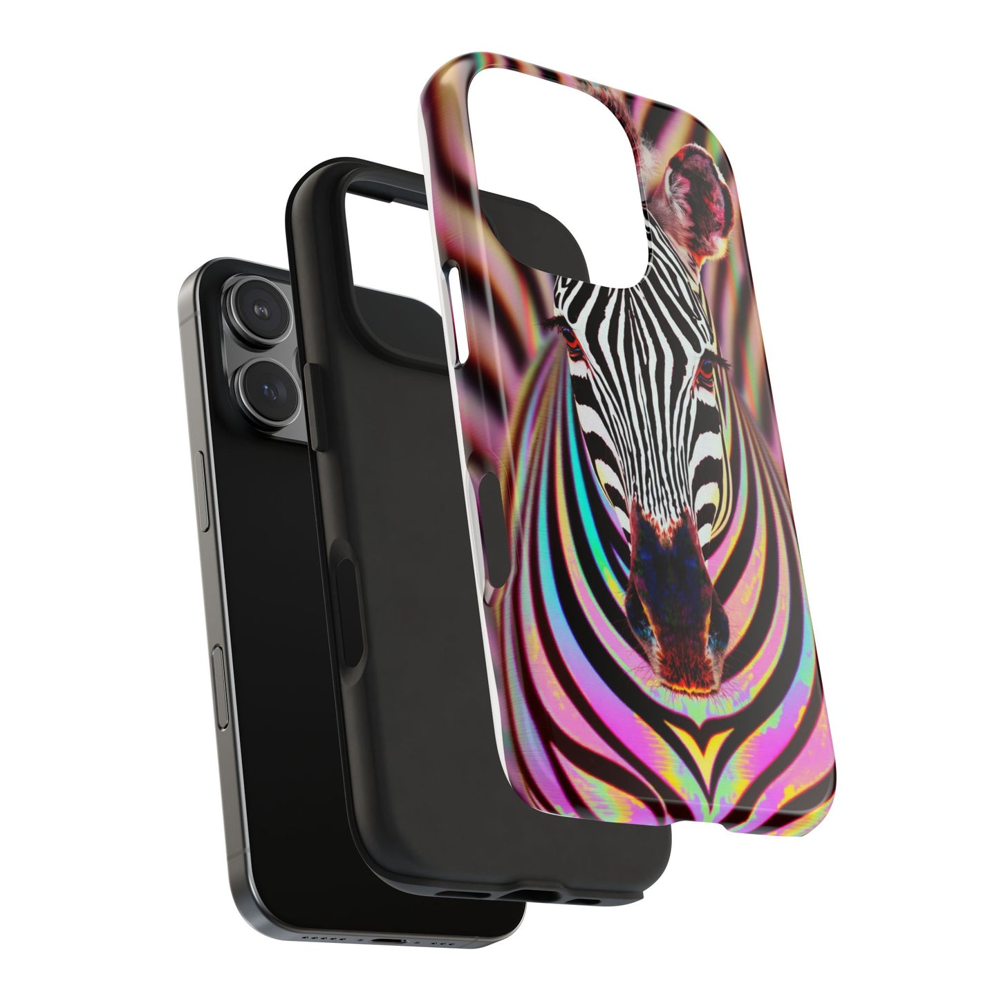 Vibrant Zebra Tough Phone Case - Unique Animal Design for Wild Spirit