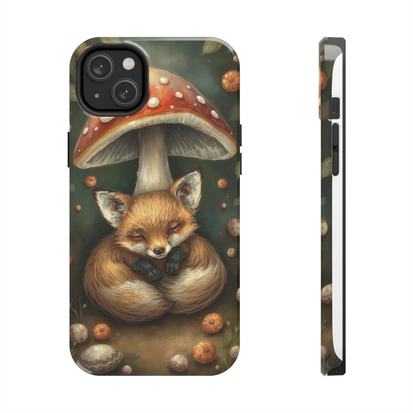 Cute Fox & Mushroom Phone Case - Tough Protective Cover