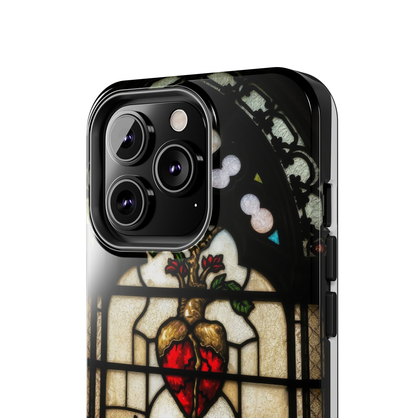 Stained Glass Heart Tough Phone Case - Unique Design for Protection & Style