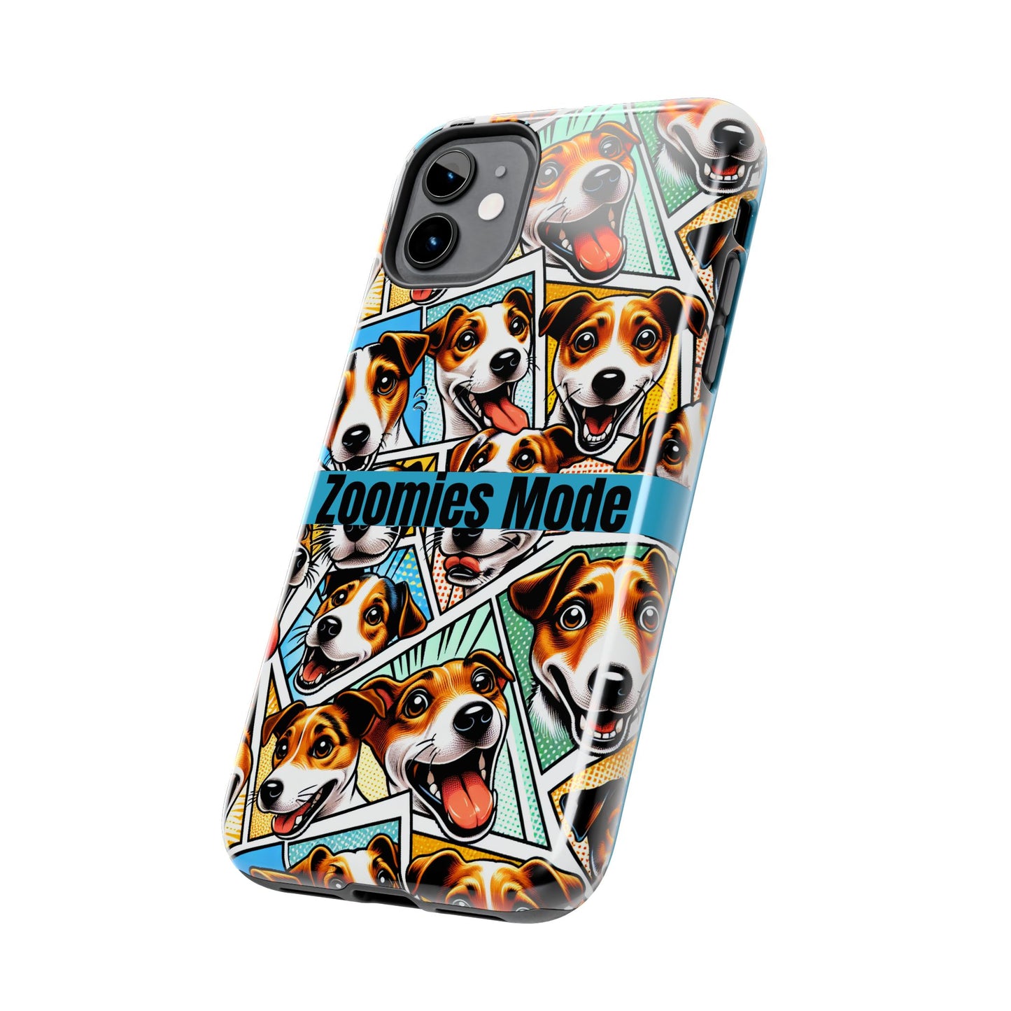 Zoomies Mode Jack Russell Tough Phone Case - Fun Dog Design Case for iPhone