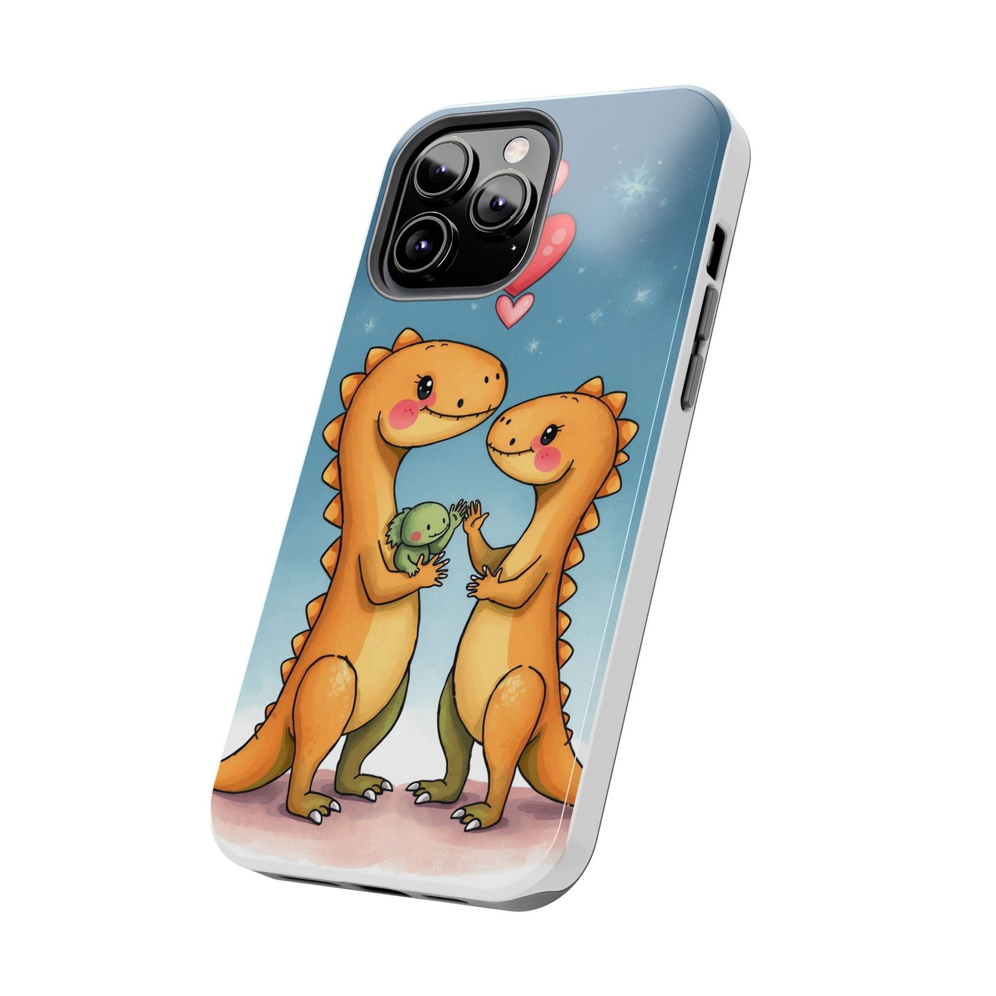 Dino Love Tough Phone Case - Cute & Durable Design for Kids & Parents