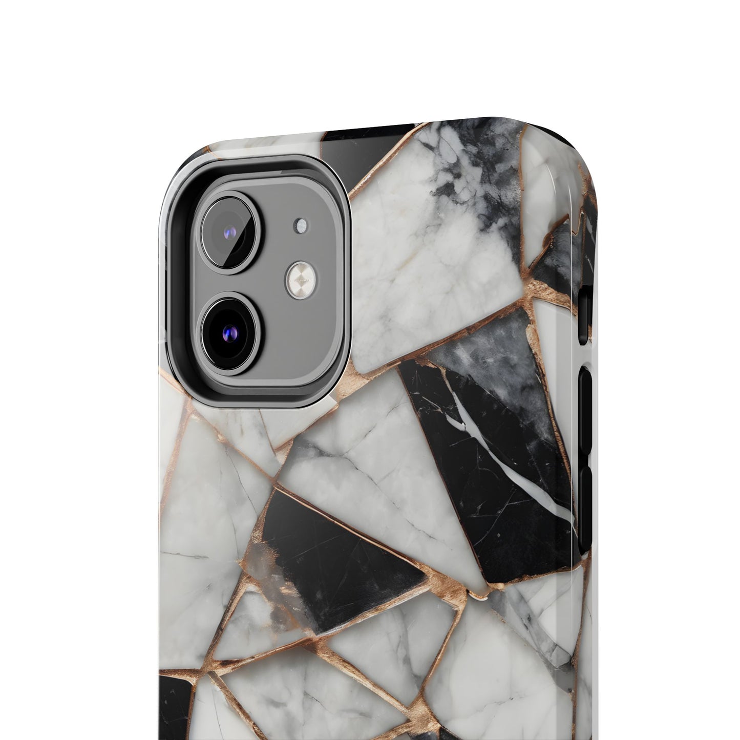 Elegant Marble Tough Phone Case - Stylish Protection for iPhone
