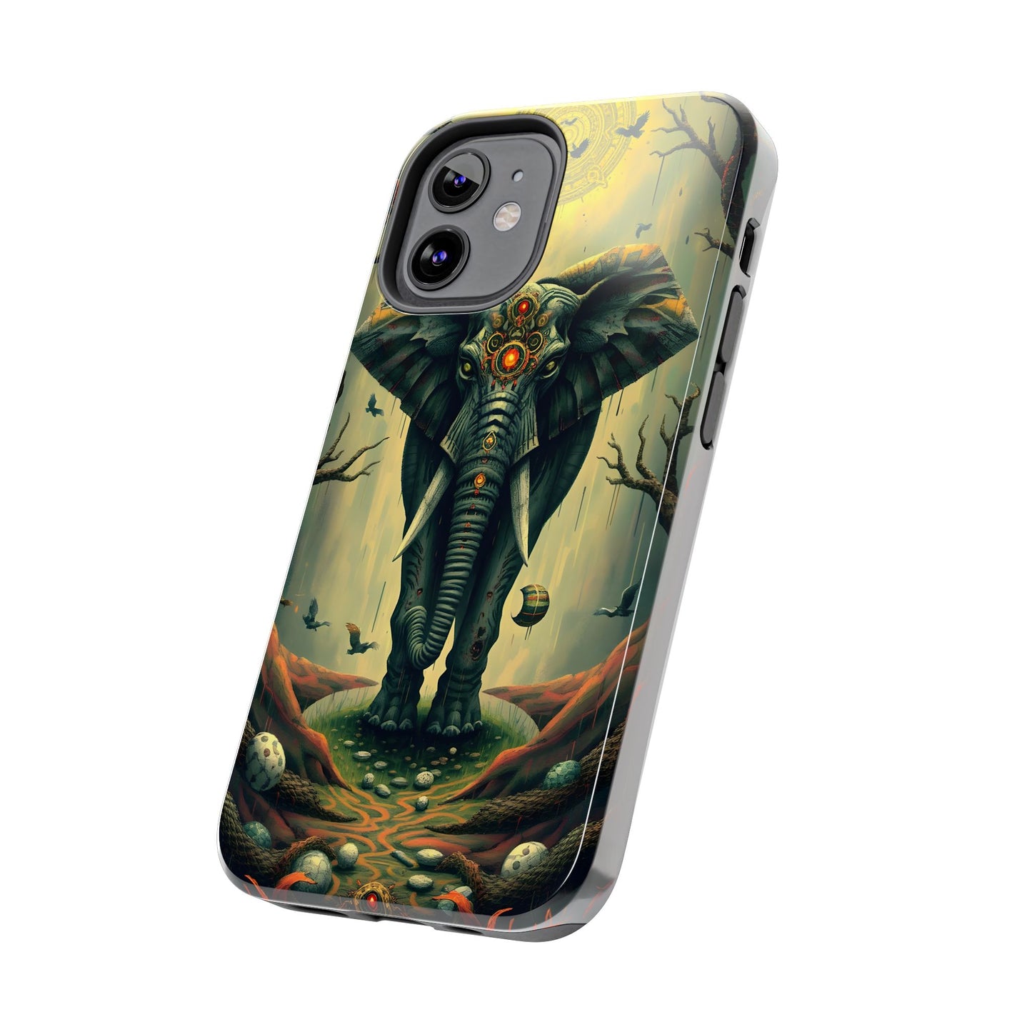 Mystical Forest Elephant Tough Phone Case | Vibrant Design for Nature Lovers - for iPhone