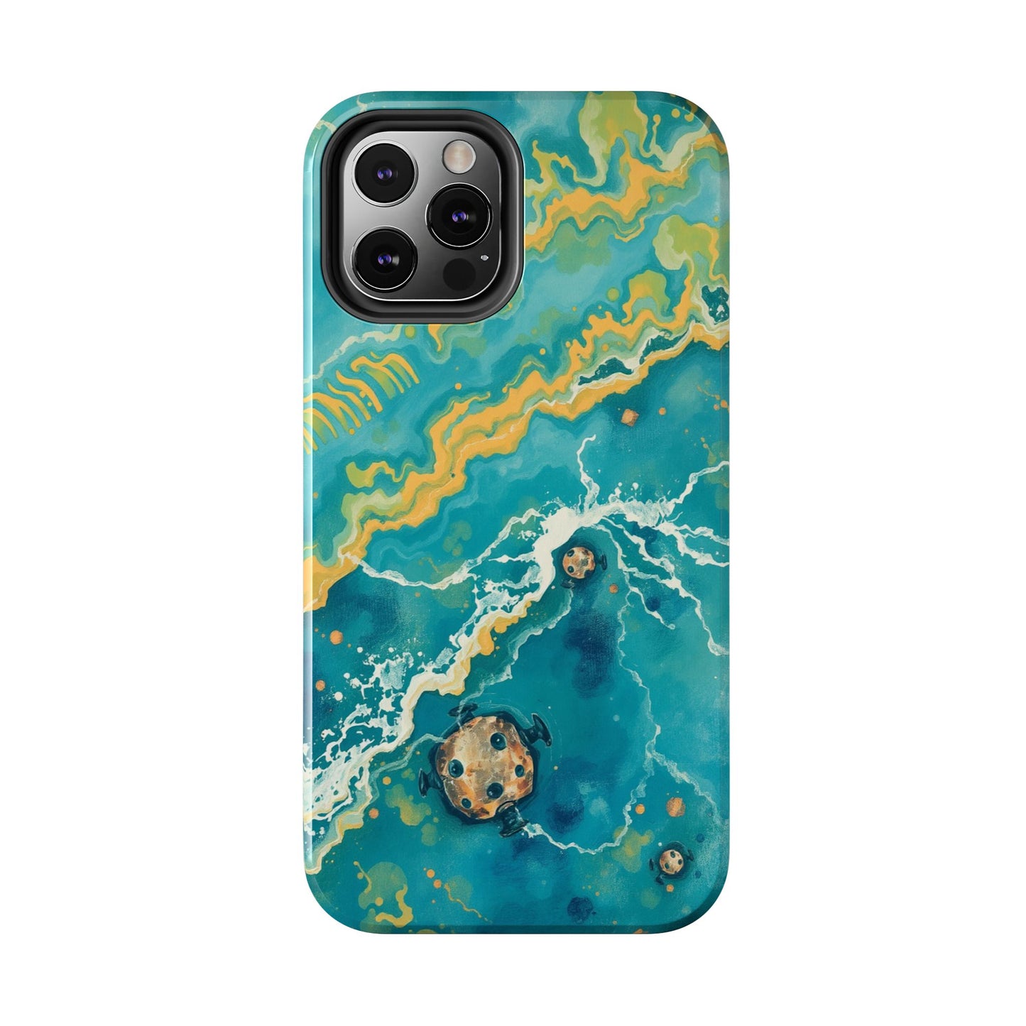 Ocean Wave Tough Phone Case – Durable Protection with Abstract Art Design