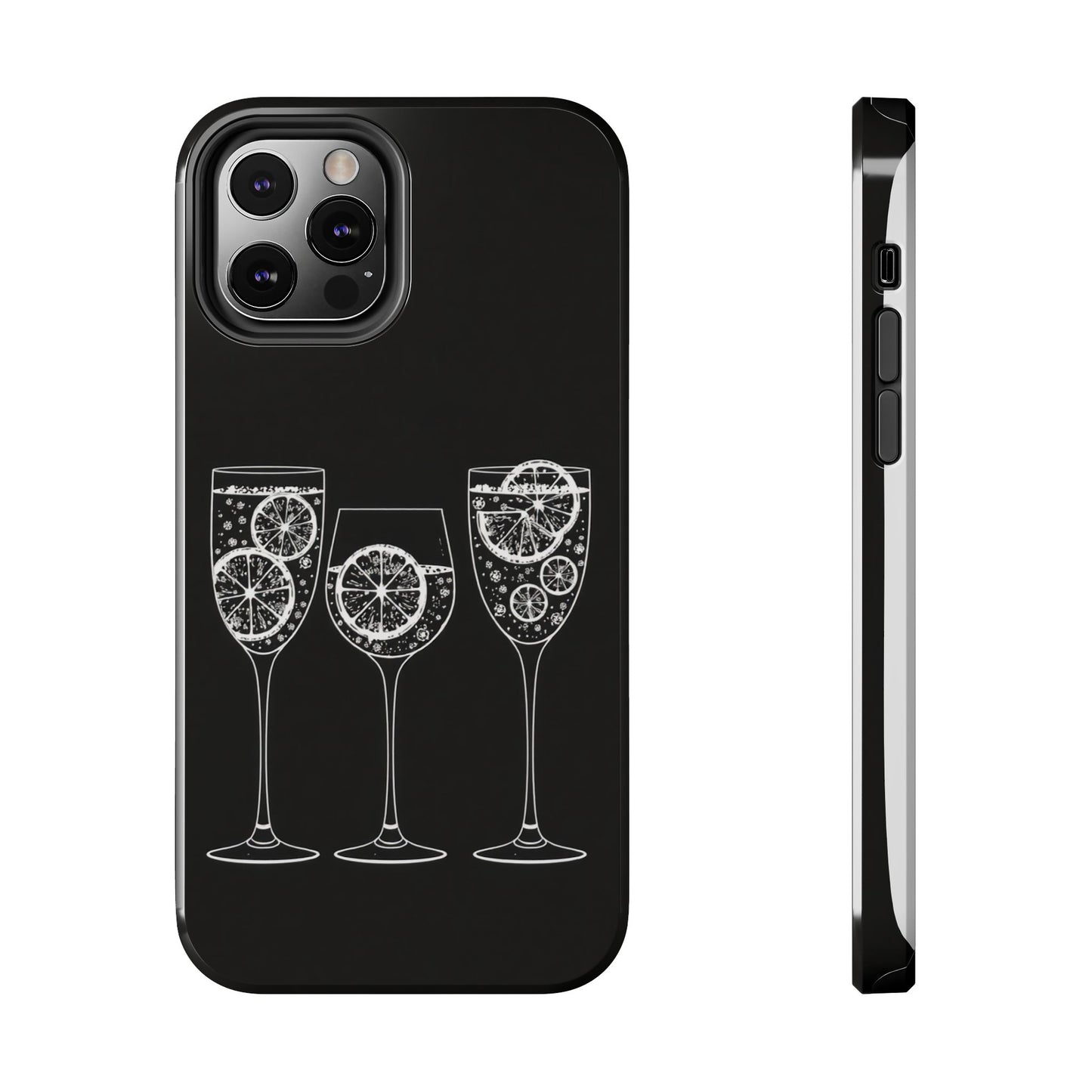 Stylish Tough Phone Cases with Citrus Glass Design, Protective Cases for Parties, Summer Events, and Everyday Use