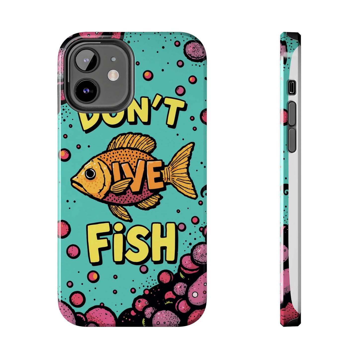 Catchy Fish-Themed Tough Phone Cases, Unique Gift for Fish Lovers, Durable Protection for Phones, Fun Aquatic Design, Ideal for Holidays