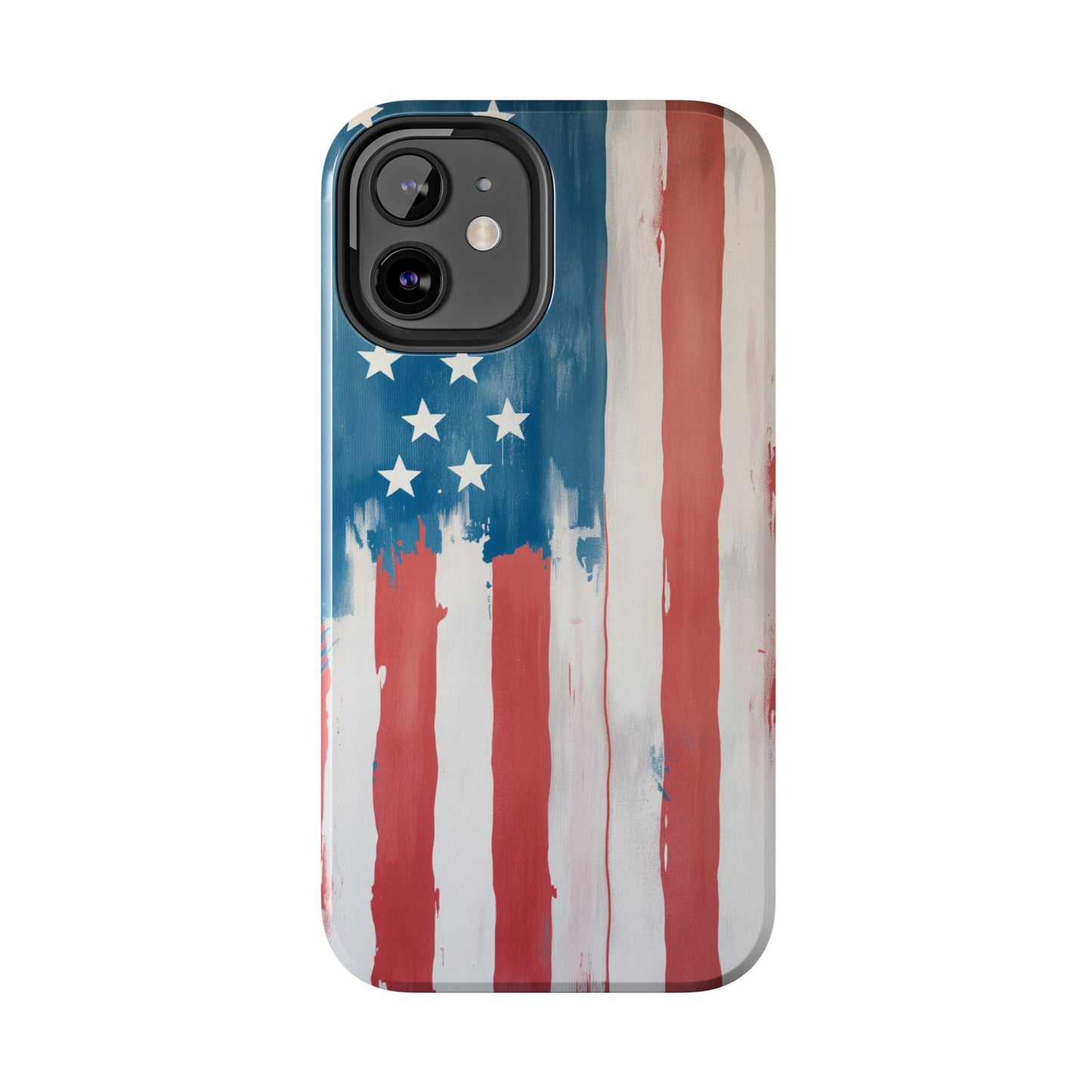 Patriotic Tough Phone Cases - Abstract USA Flag Design for Durable Protection - for iPhone