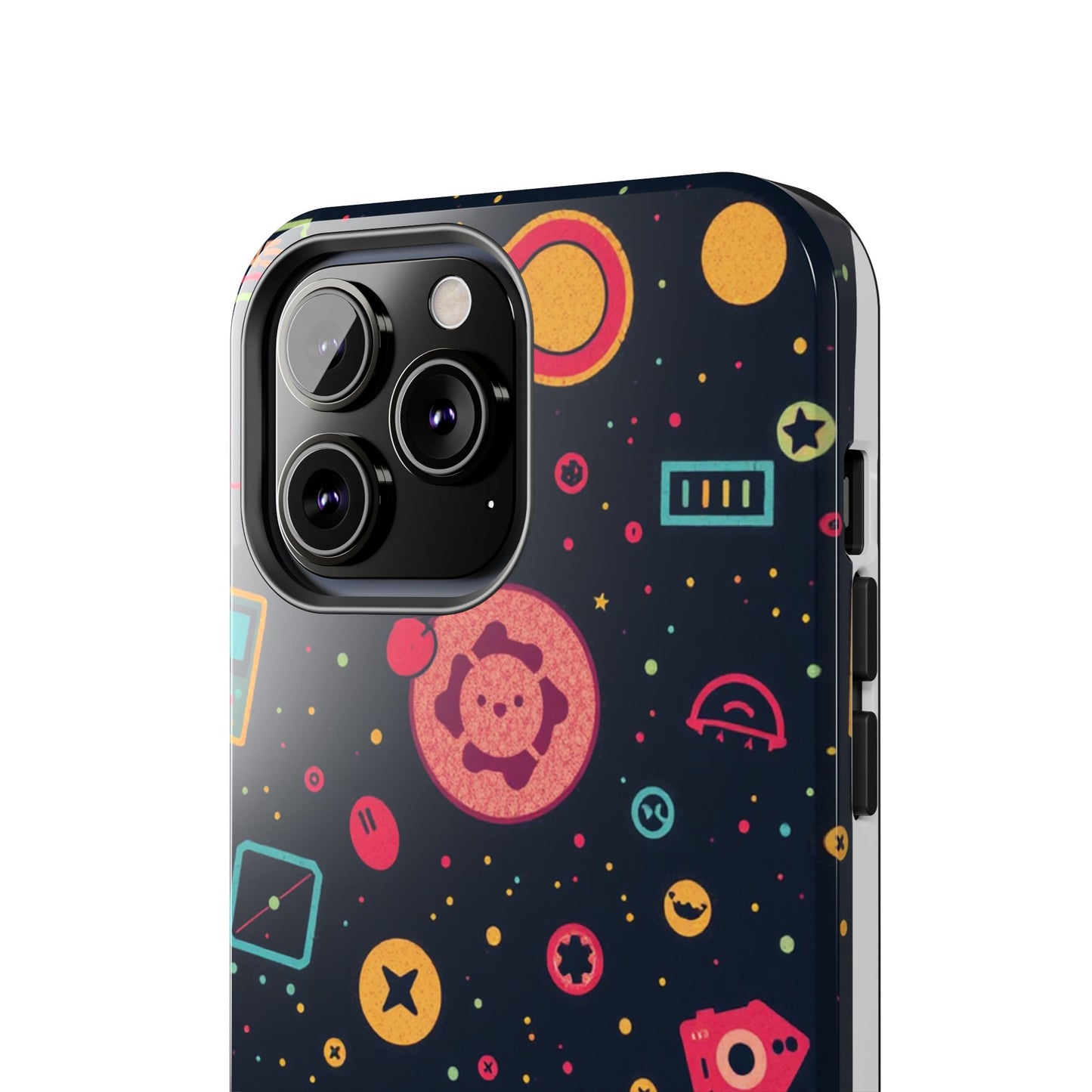 Colorful Space-Themed Tough Phone Case - Fun & Durable Protection for All Ages - for iPhone