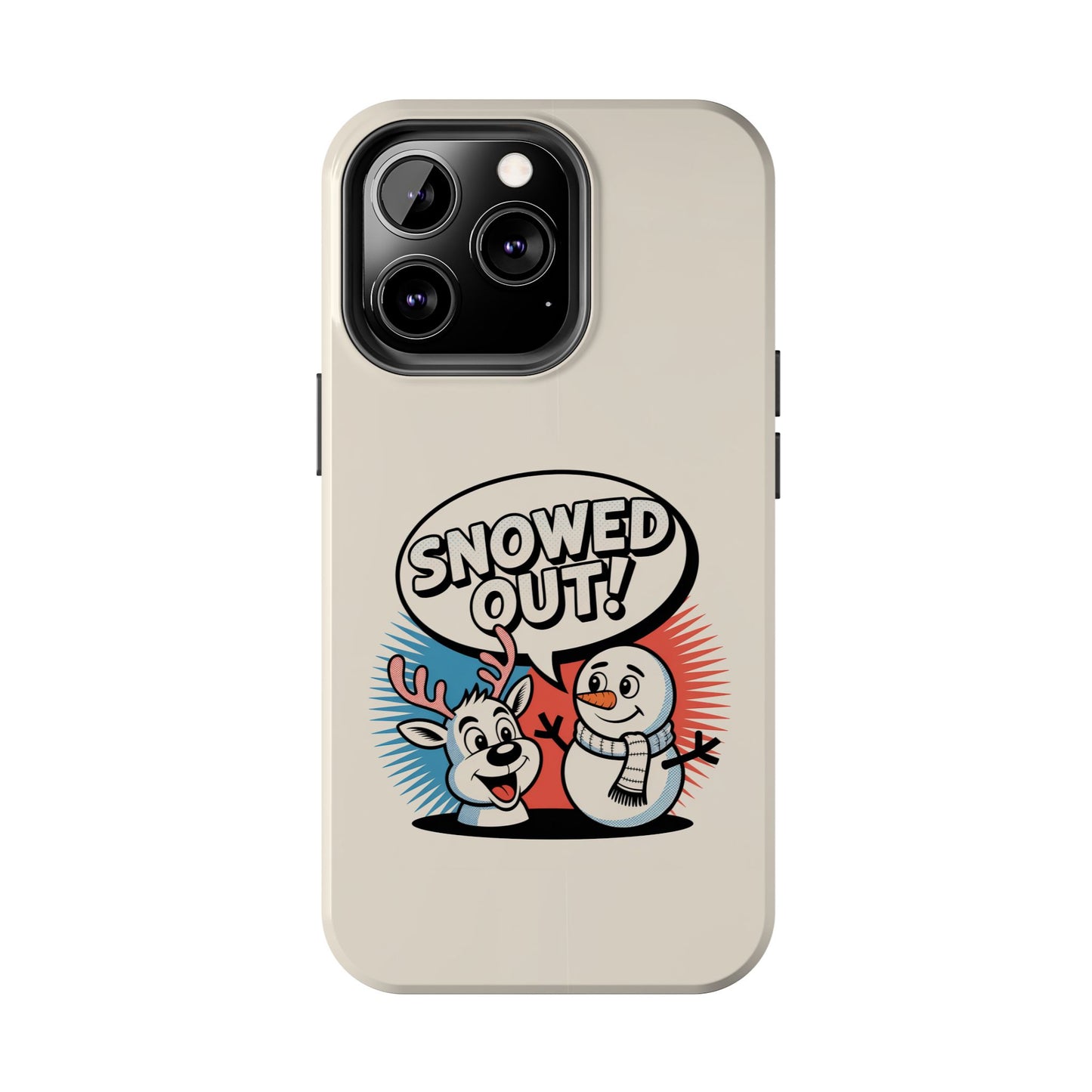 Snowman & Reindeer Tough Phone Case - Snowed Out Holiday Design
