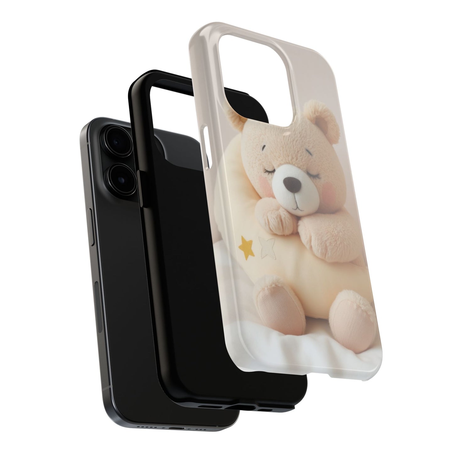 Cute Bear Tough Phone Case - Adorable Baby Animal Design for Kids & Adults