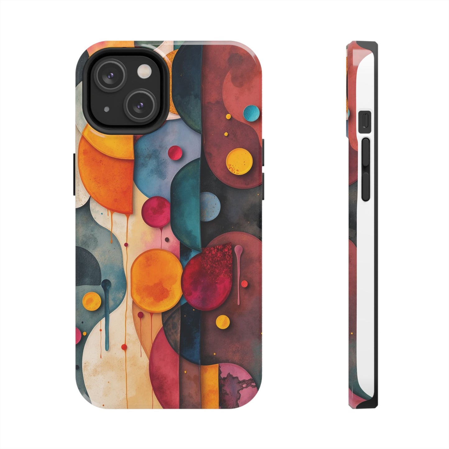 Artistic Tough Phone Cases - Colorful Abstract Design for Trendy Protection - for iPhone