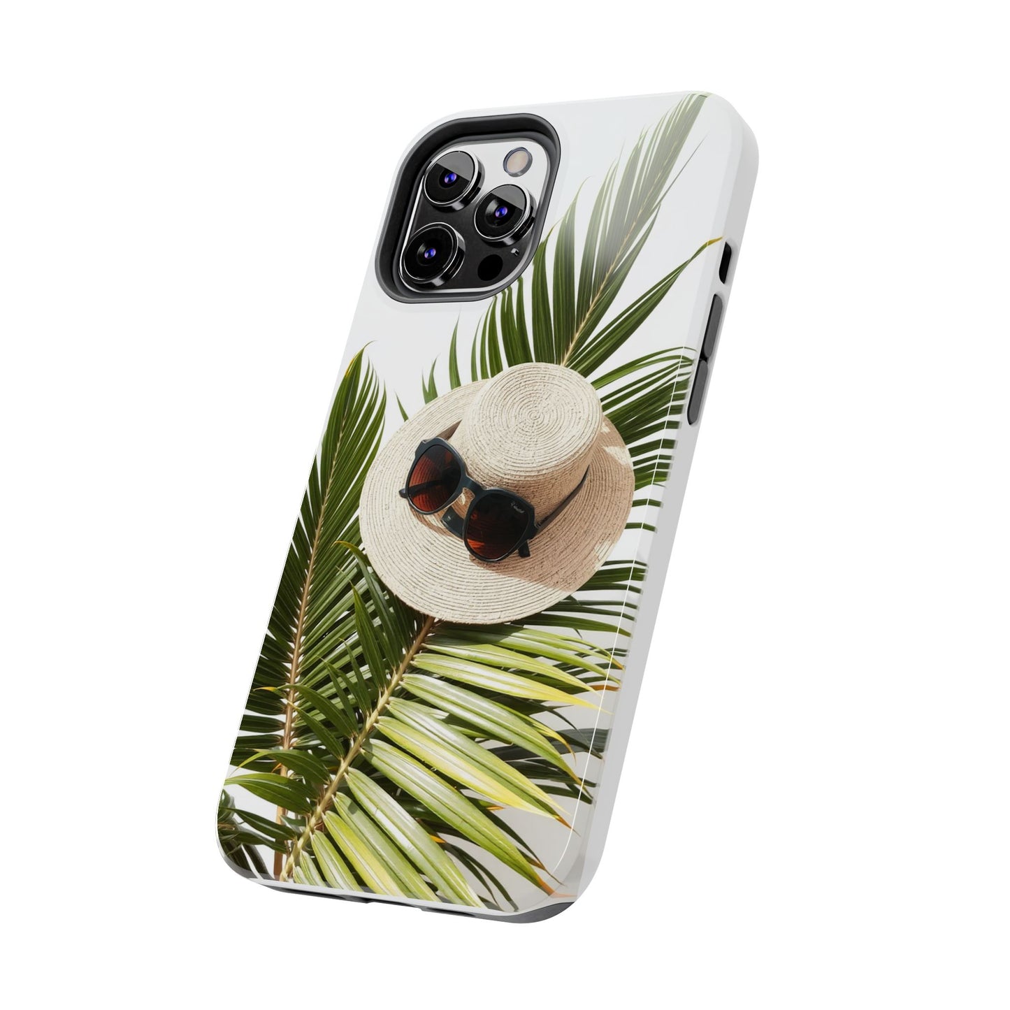 Tropical Phone Case - Summer Vibes with Hat & Sunglasses Design