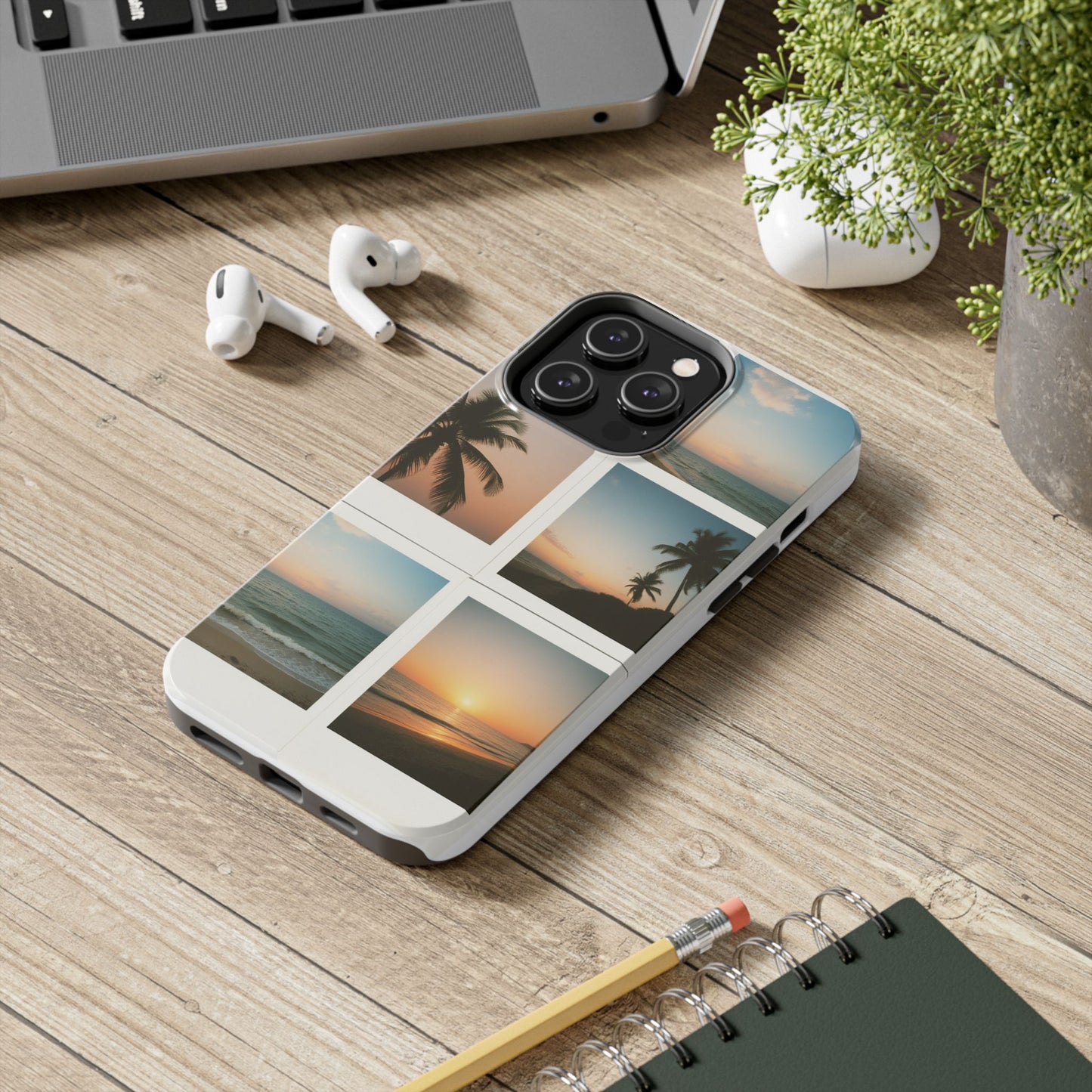 Tropical Sunset Tough Phone Case - Beach Vibes for Summer Adventures