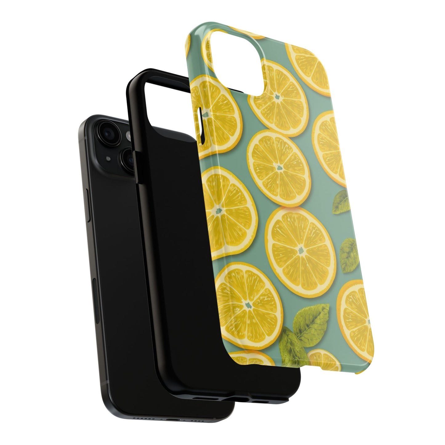 Tough Lemon Pattern Phone Case - Vibrant Citrus Design for Summer Vibes - for iPhone