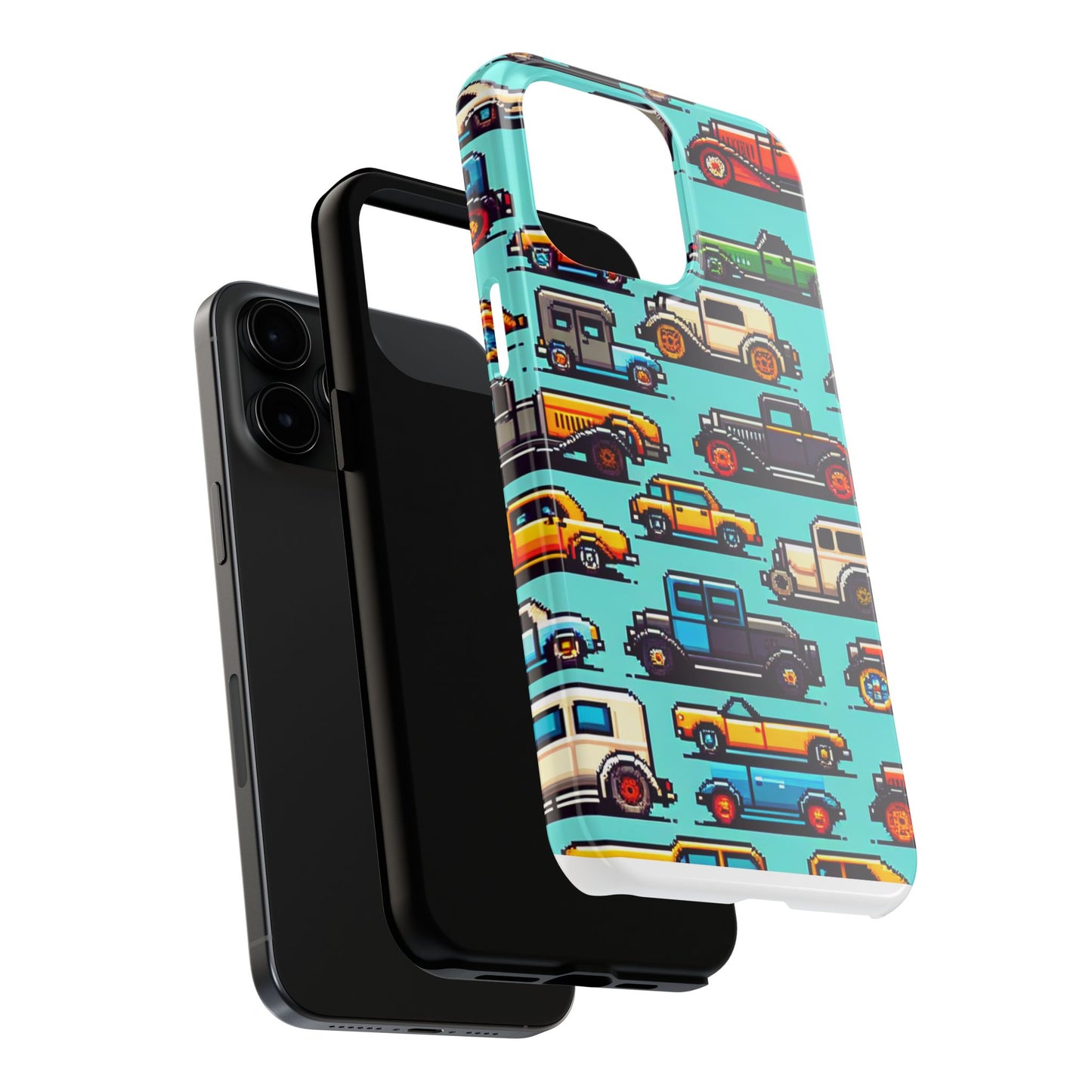Retro Car Pixel Art Tough Phone Case - Durable & Stylish Protection - for iPhone