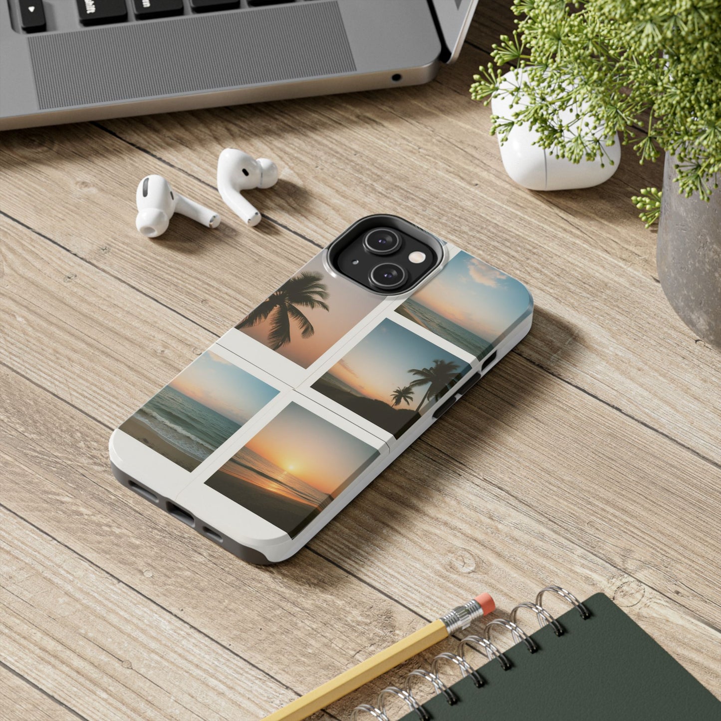 Tropical Sunset Tough Phone Case - Beach Vibes for Summer Adventures