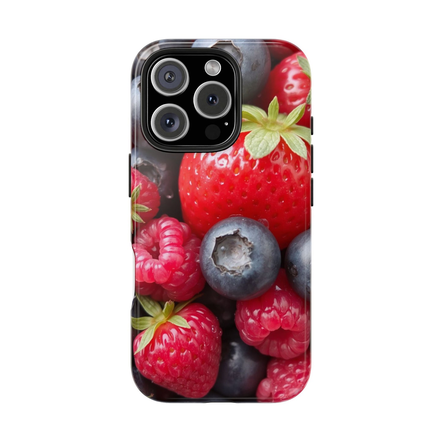 Fruit-Themed Tough Phone Case - Berry Burst Design