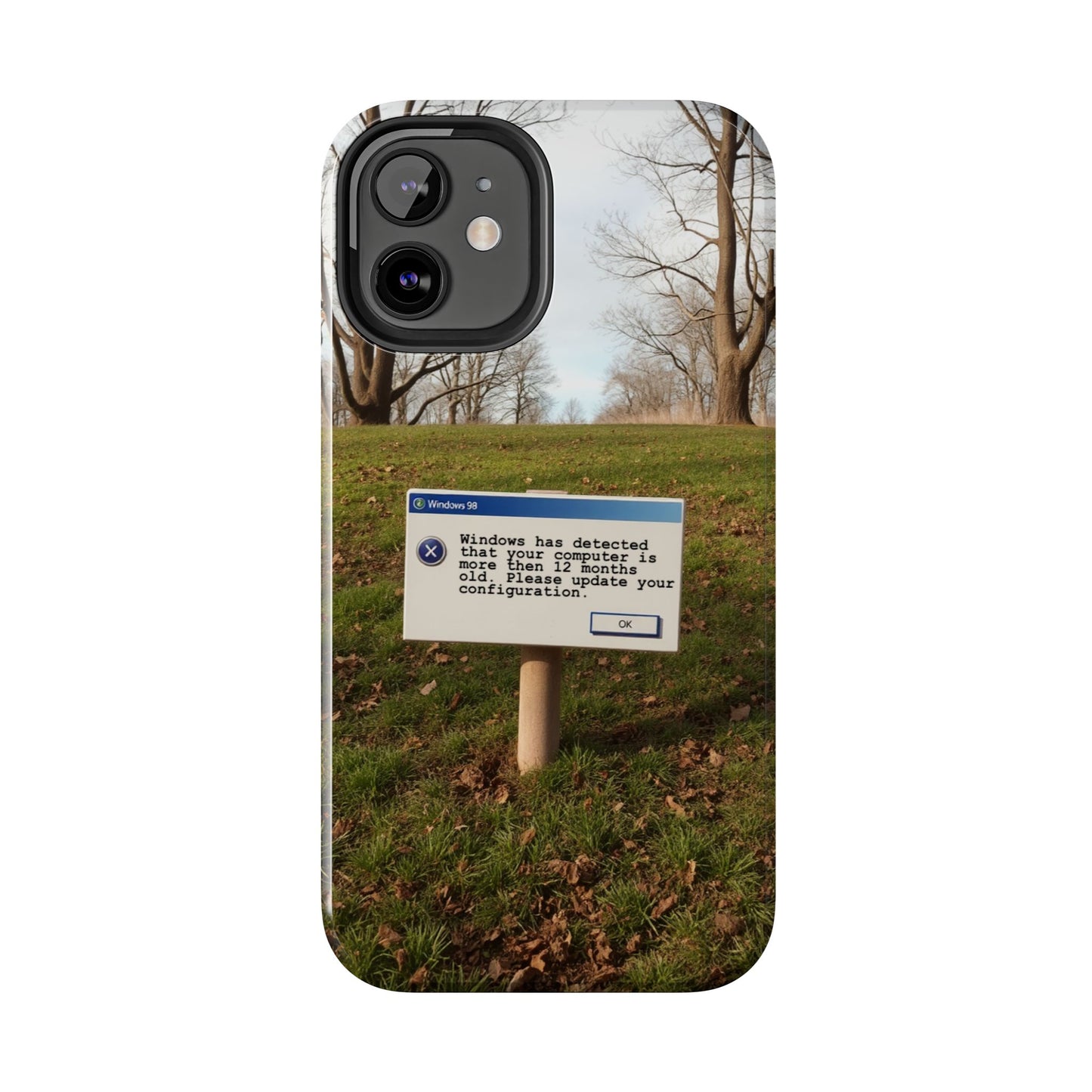 Durable Phone Case with Windows 98 Error Message Design - Perfect Gift for Tech Lovers