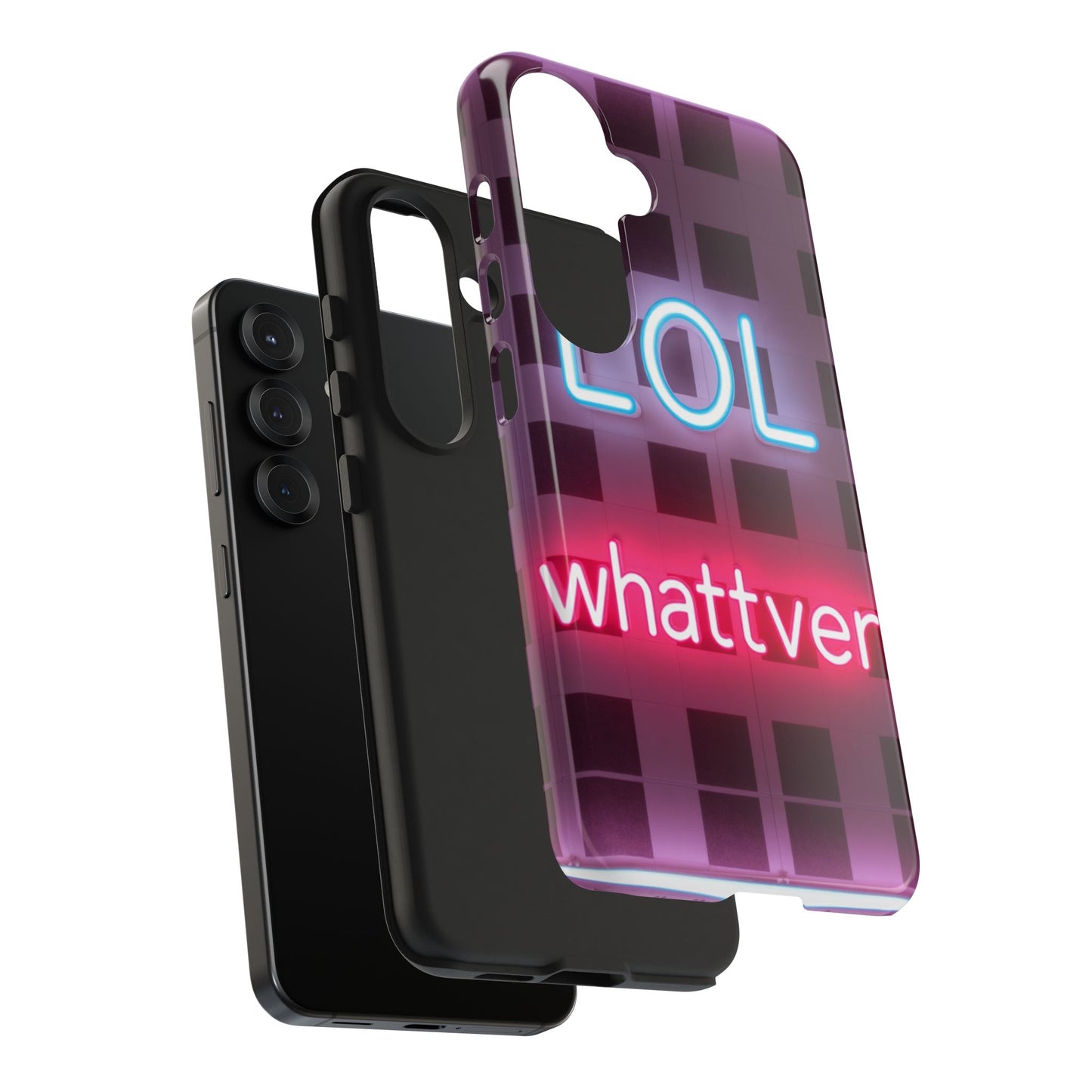 Neon Vibe Tough Phone Case - 'LOL Whatevr' Design for Trendsetters