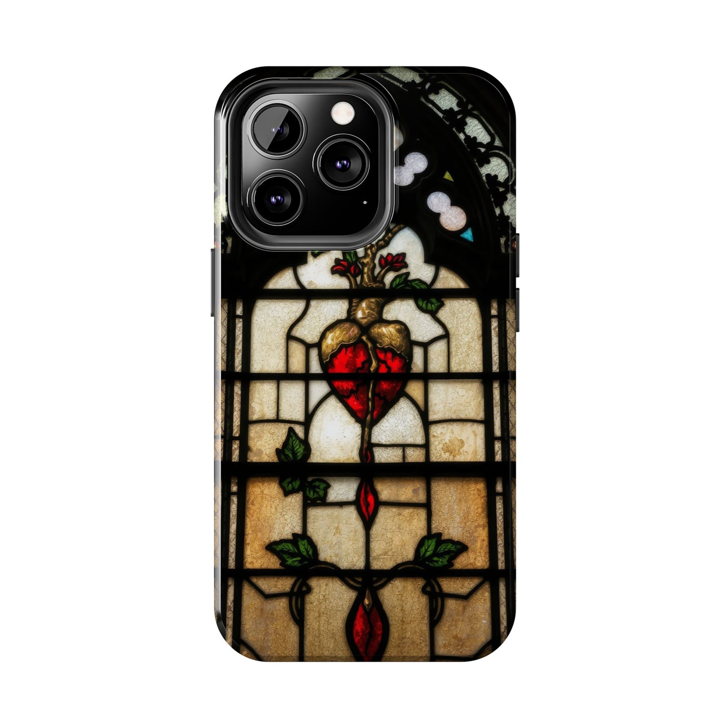 Stained Glass Heart Tough Phone Case - Unique Design for Protection & Style