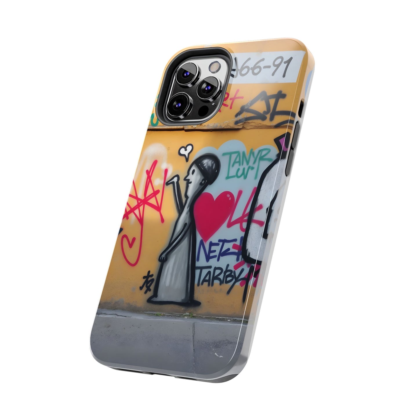 Urban Cupid Graffiti Tough Phone Case - Durable Protection with Street Art Vibe - for iPhone