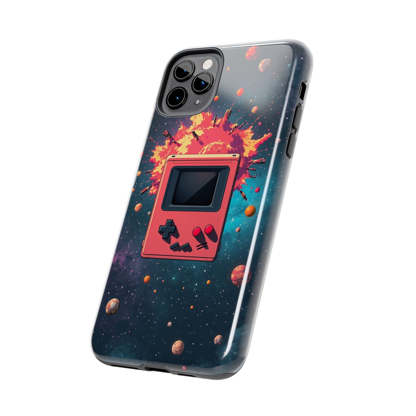 Retro Gaming Tough Phone Case - Space Adventure Design