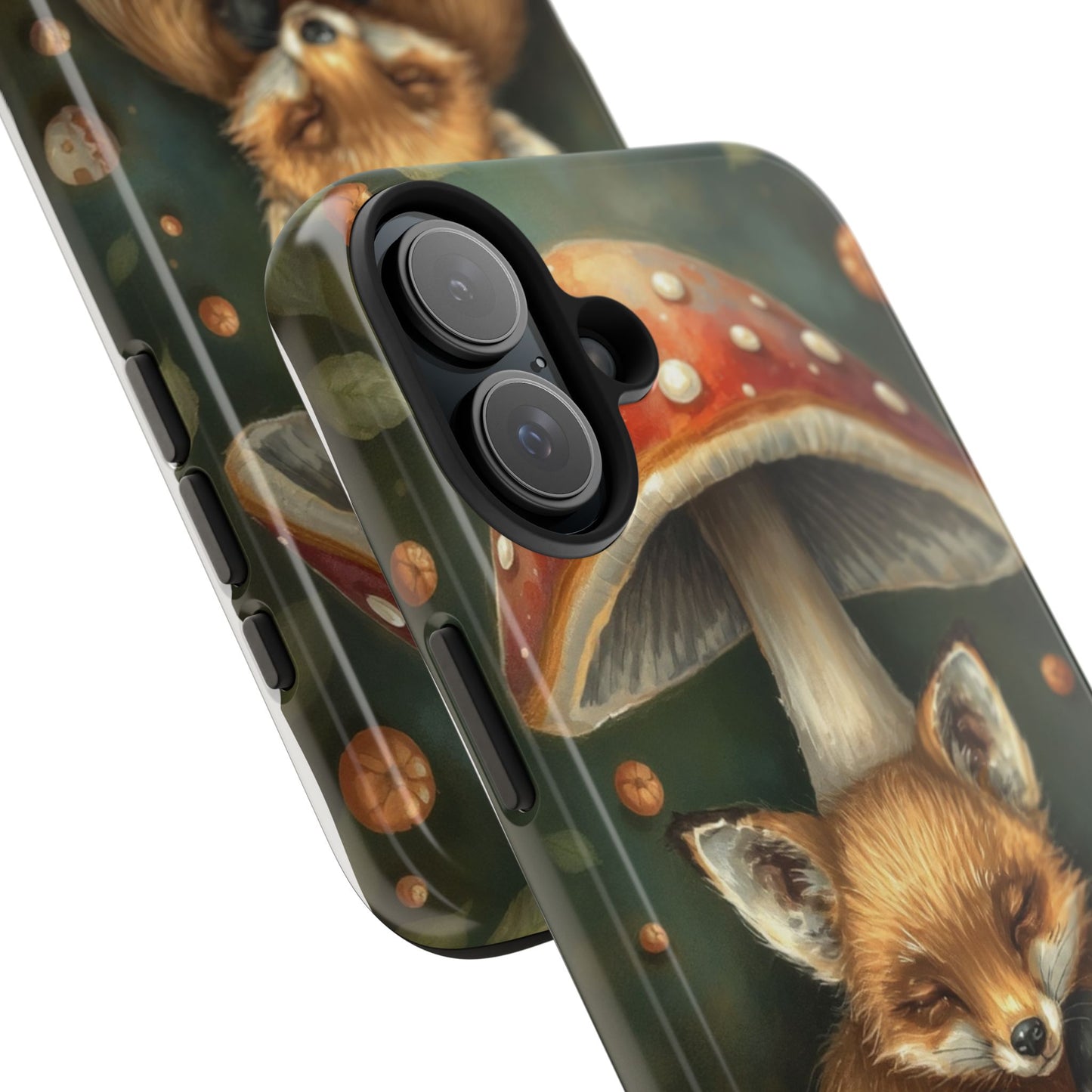 Cute Fox & Mushroom Phone Case - Tough Protective Cover