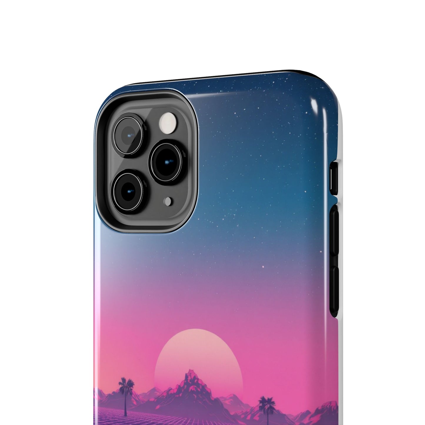 Retro Aesthetic Tough Phone Case - Vibrant Sunset Design