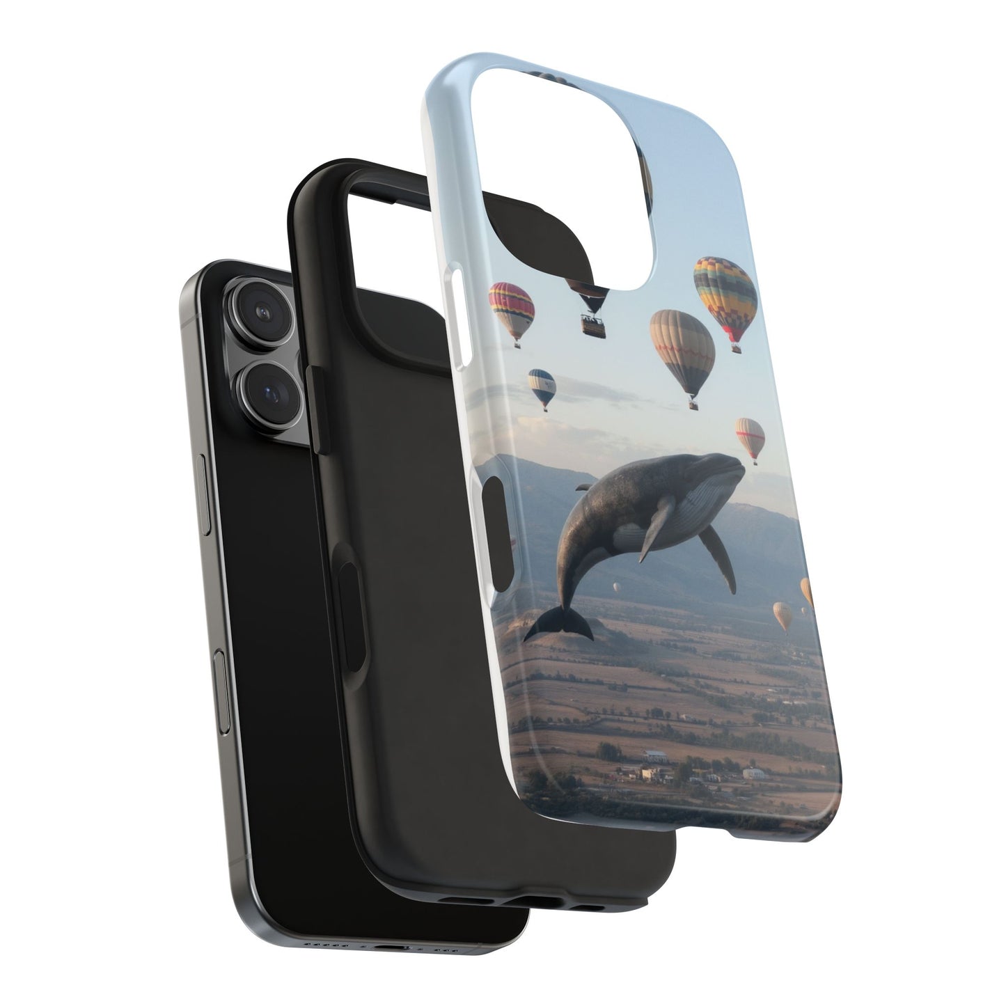 Whale Hot Air Balloon Tough Phone Case - Adventure & Nature Lovers