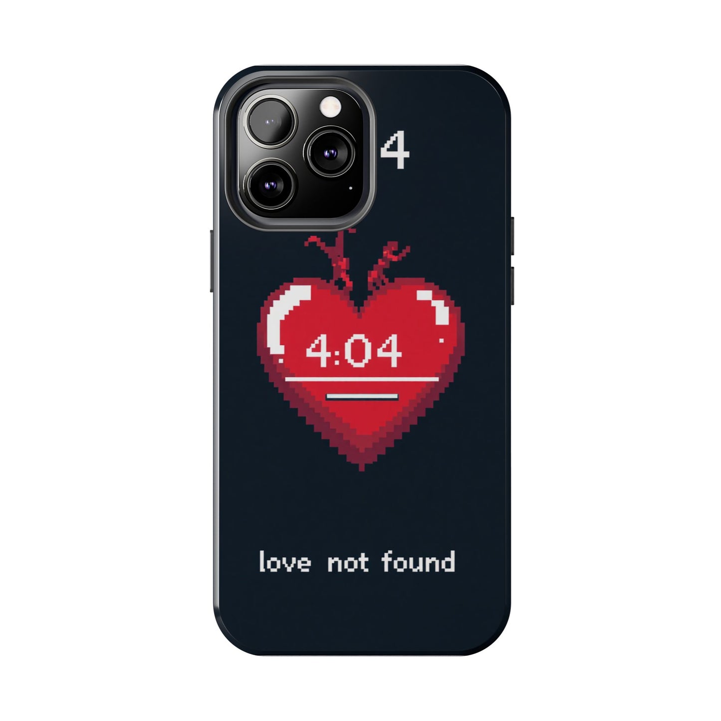Vintage Pixel Heart Tough Phone Case - "404 Love Not Found" Design
