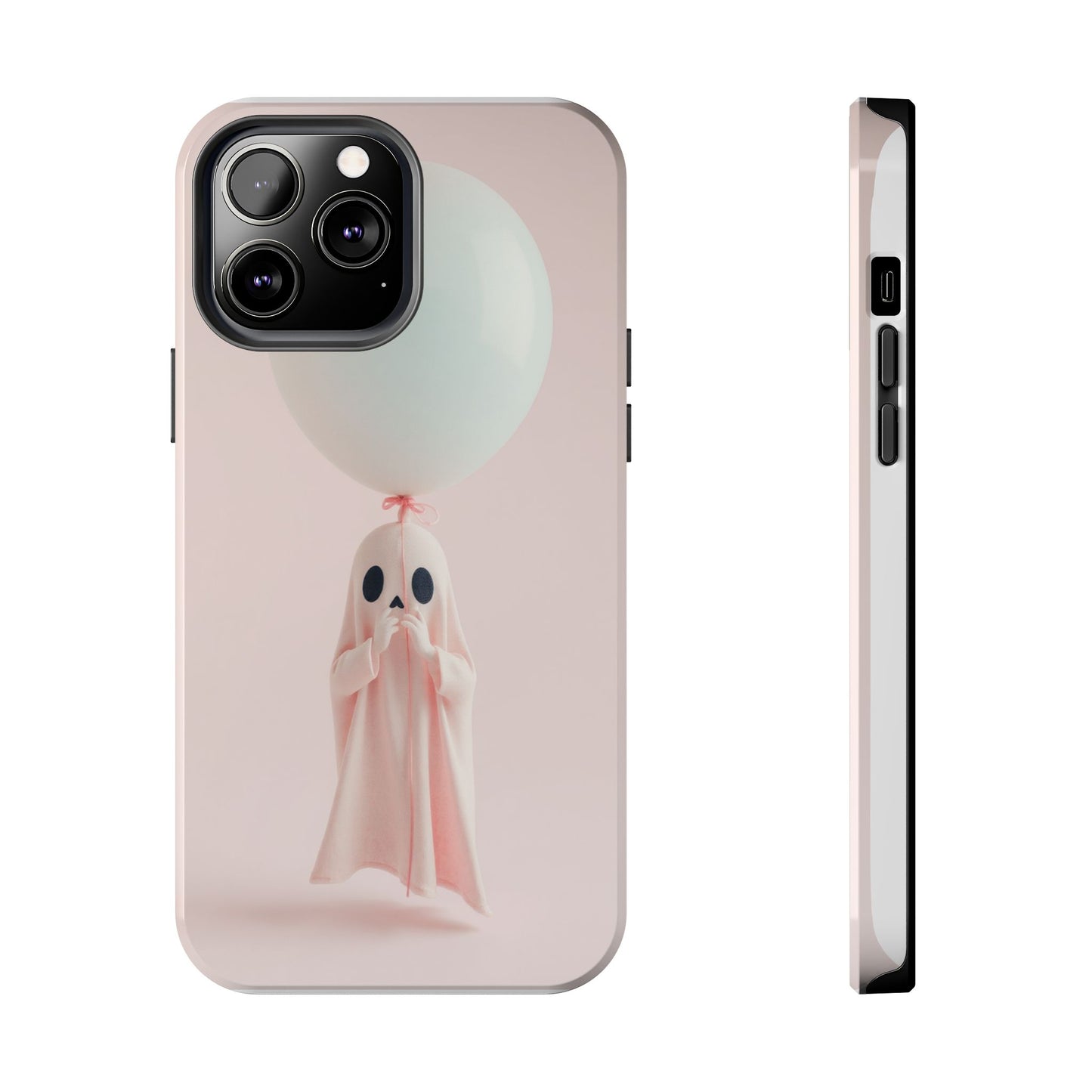 Cute Ghost Phone Case with Balloon - Tough Protection for Spooky Vibes