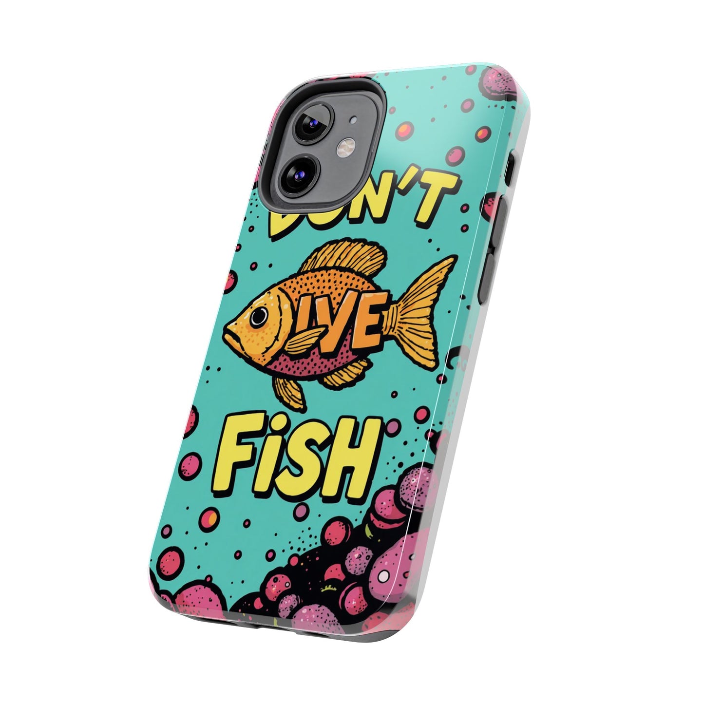 Catchy Fish-Themed Tough Phone Cases, Unique Gift for Fish Lovers, Durable Protection for Phones, Fun Aquatic Design, Ideal for Holidays