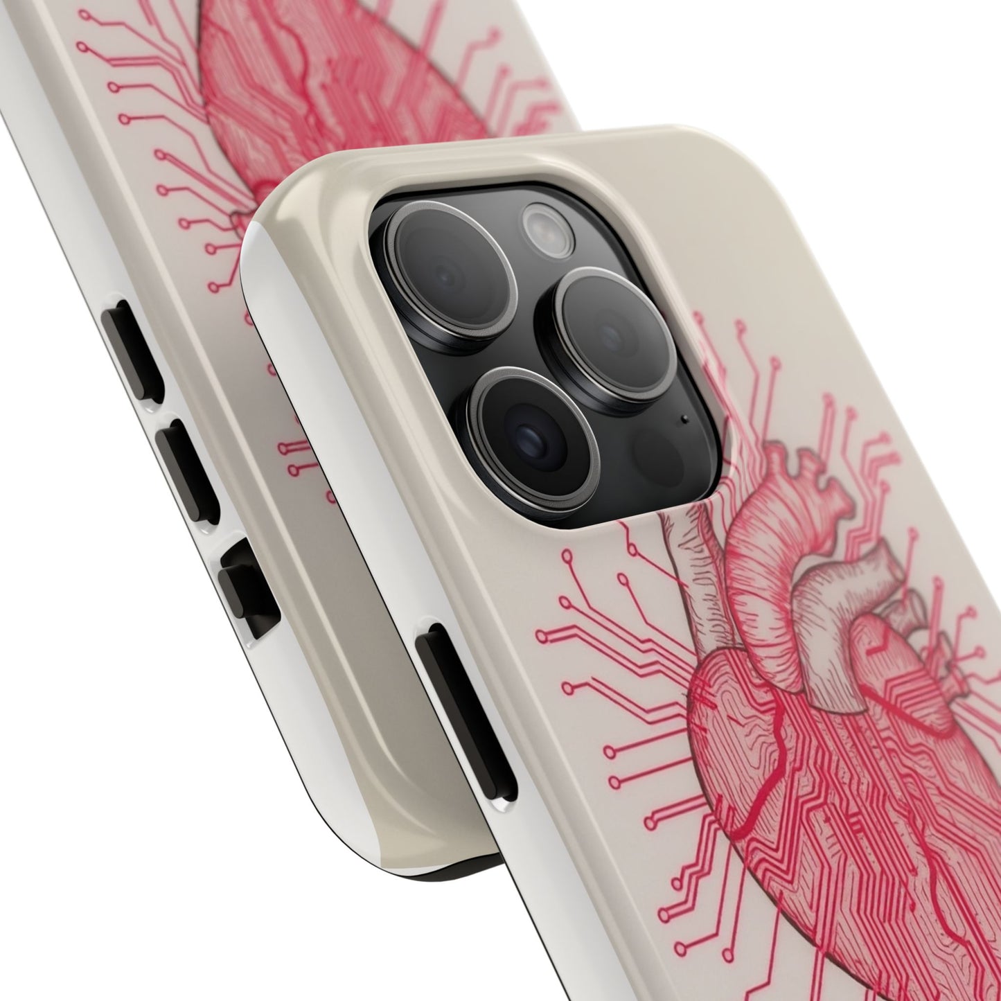 Heart Circuit Tough Phone Case – Unique Tech-Inspired Design for Tech Lovers