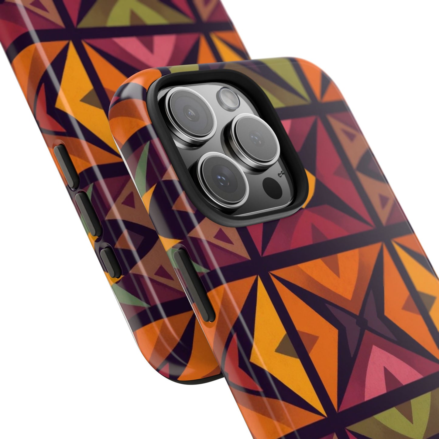 Vibrant Tribal Geometric Tough Phone Case - Colorful Protection for Your iPhone