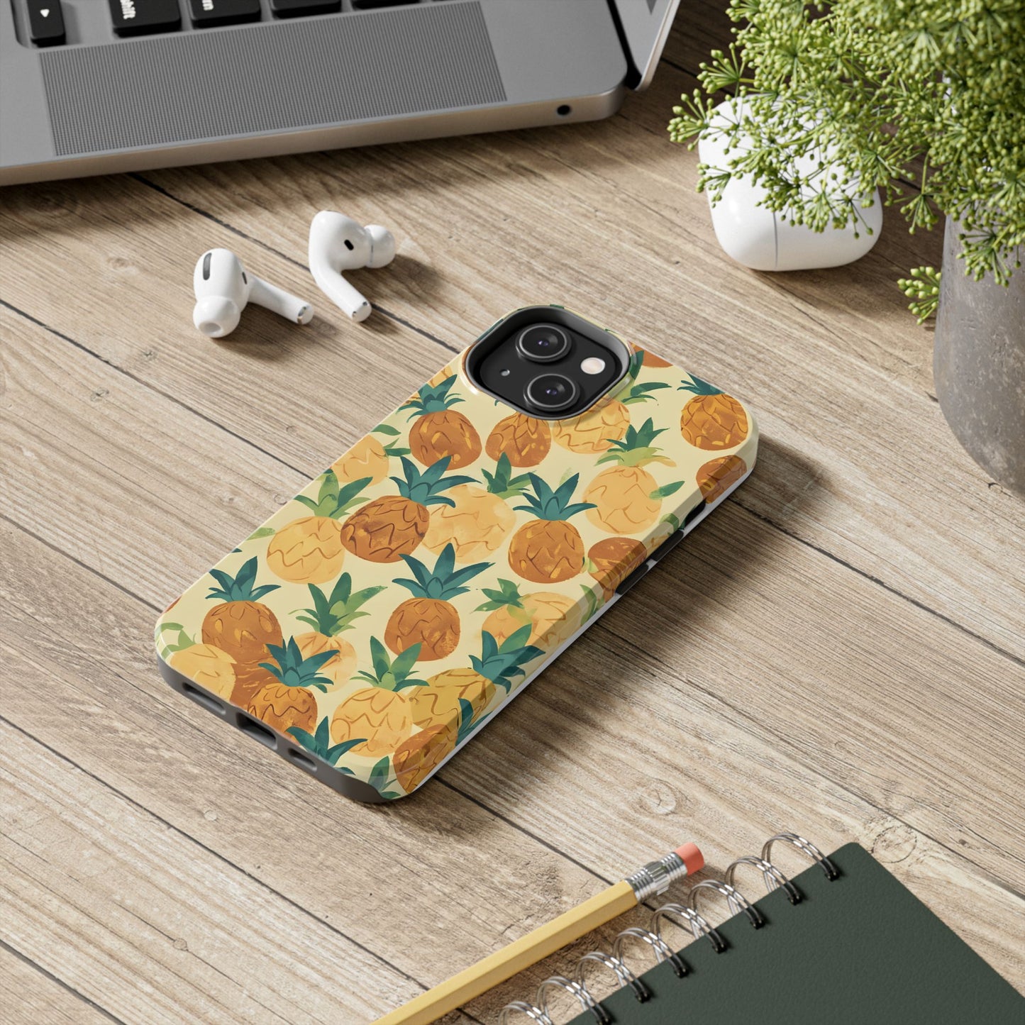 Pineapple Paradise Tough Phone Case - Durable and Stylish for Summer Vibes - for iPhone