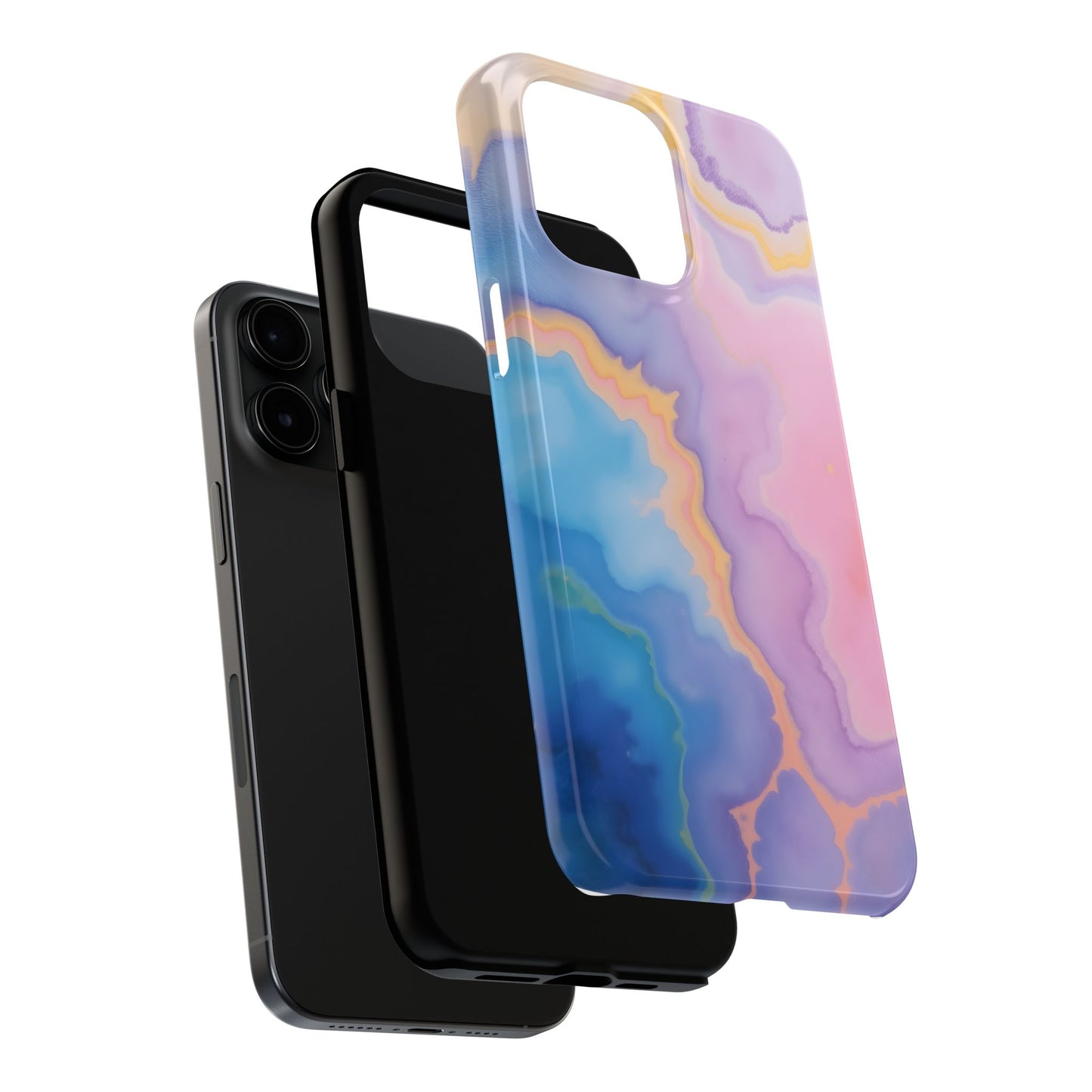 Watercolor Abstract Colors Tough Phone Case - Protective Cover for iPhone