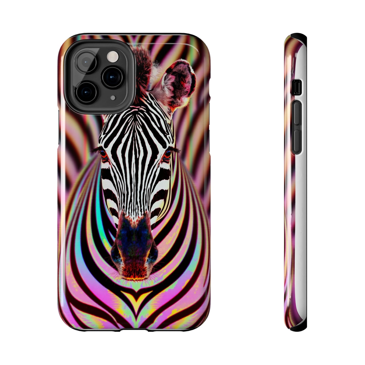 Vibrant Zebra Tough Phone Case - Unique Animal Design for Wild Spirit