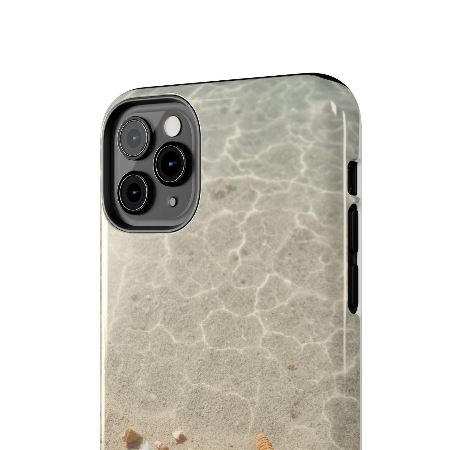 Beach-Inspired Tough Phone Case with Starfish and Seashell Design