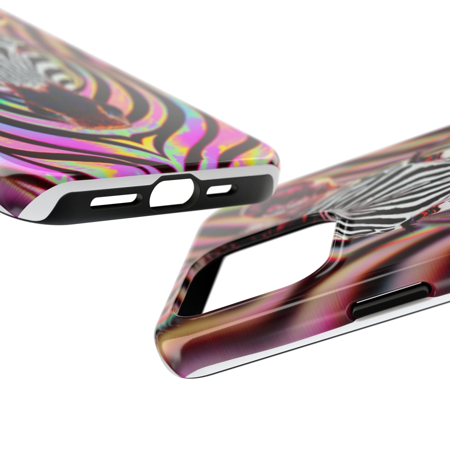 Vibrant Zebra Tough Phone Case - Unique Animal Design for Wild Spirit