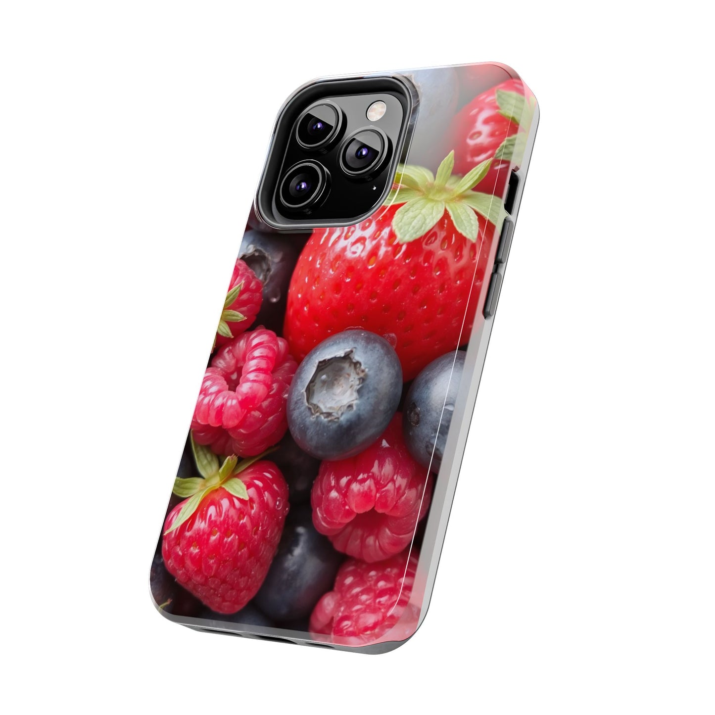 Fruit-Themed Tough Phone Case - Berry Burst Design