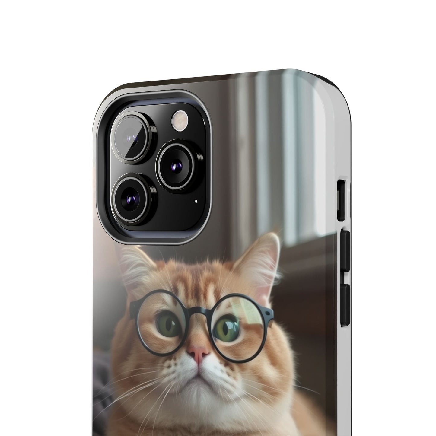Cute Cat Glasses Tough Phone Case - Fun & Stylish Protection for Cat Lovers