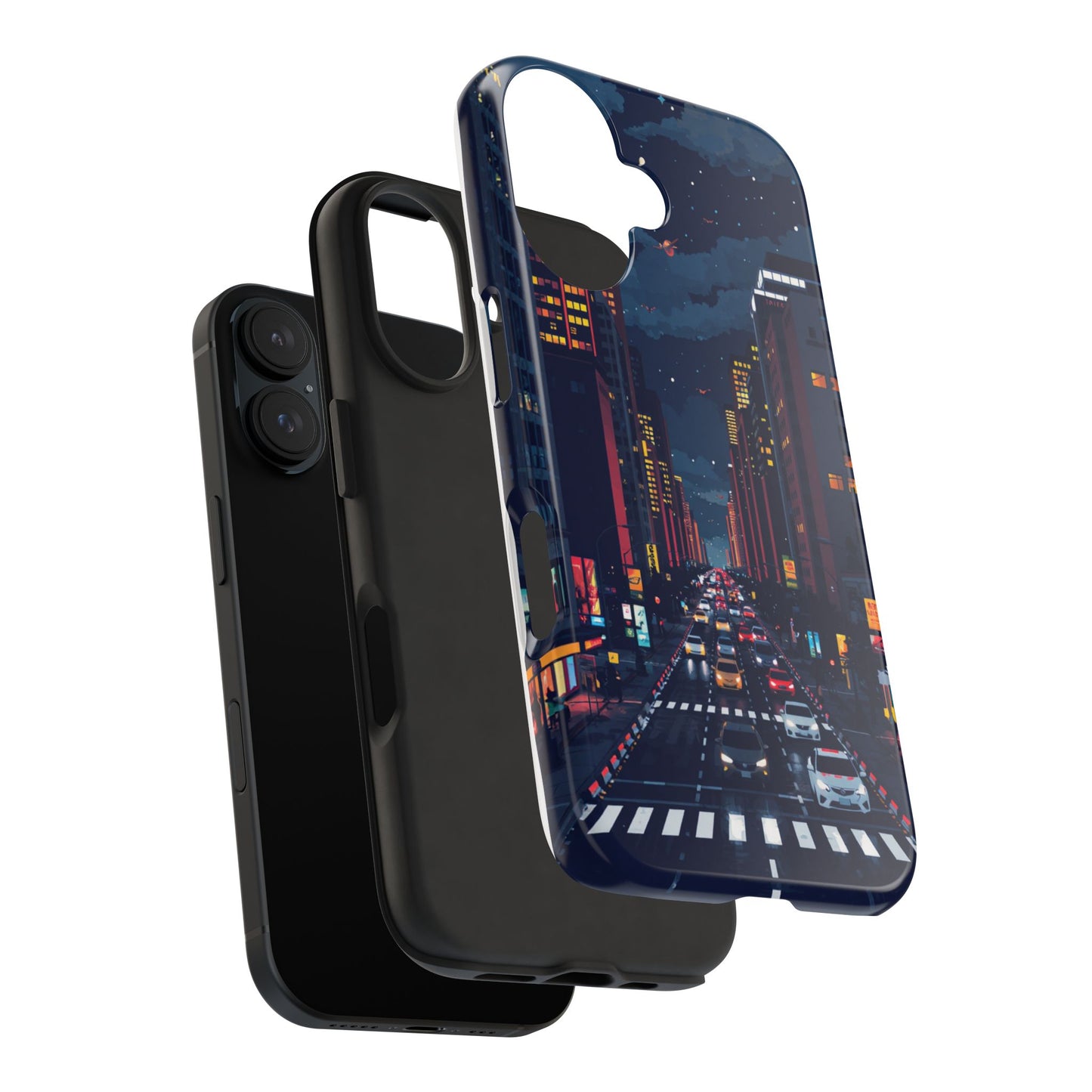 Urban Nightlife Tough Phone Case - Durable & Stylish Protection