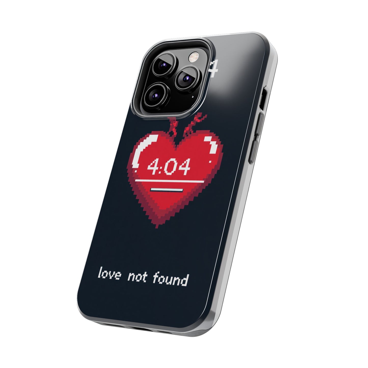 Vintage Pixel Heart Tough Phone Case - "404 Love Not Found" Design