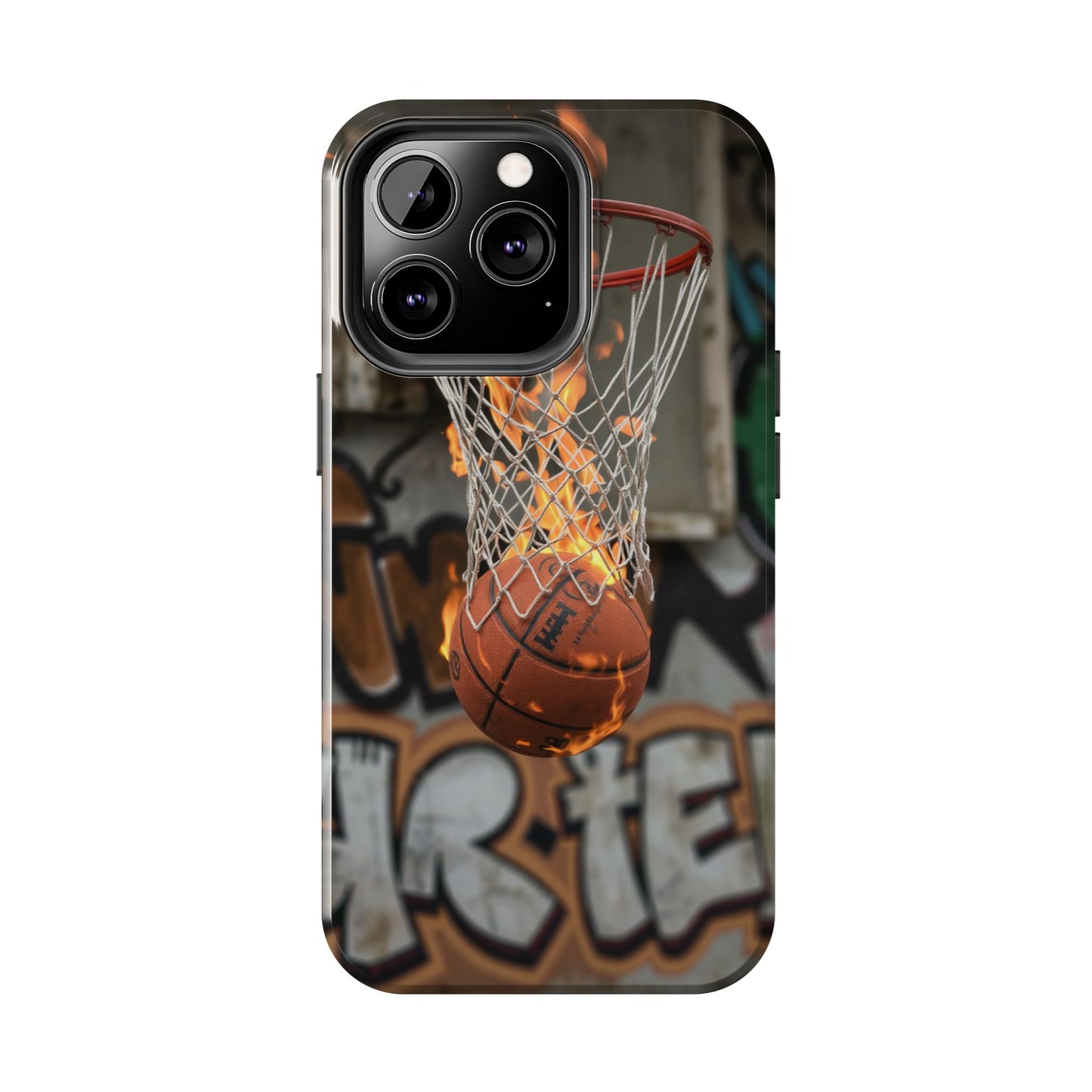 Fire Basketball Tough Phone Case - Durable Sporty Design for Athletes & Fans